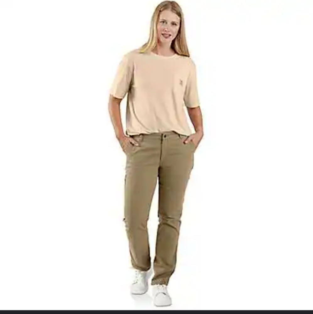 Carhartt Women's Khaki Straight Leg Jeans